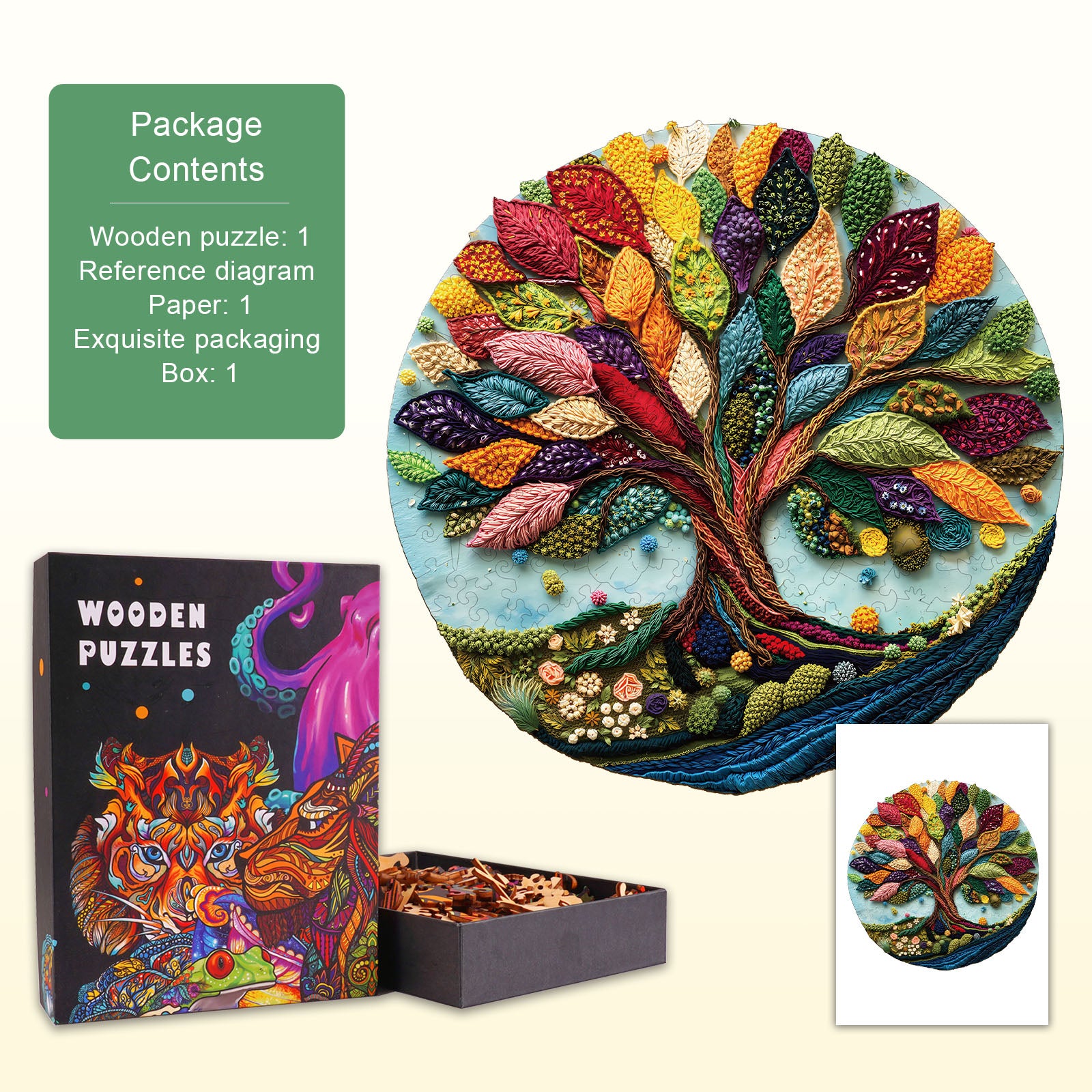 Fibrous life tree Wooden Jigsaw Puzzle
