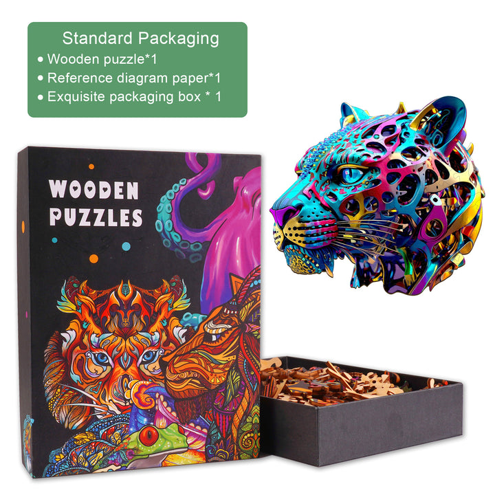 Rock Cheetah Wooden Jigsaw Puzzle-Woodbests
