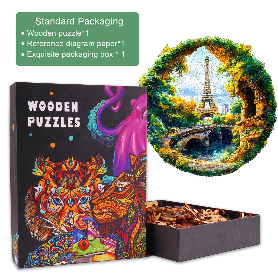 Puzzle en bois flamant rose 