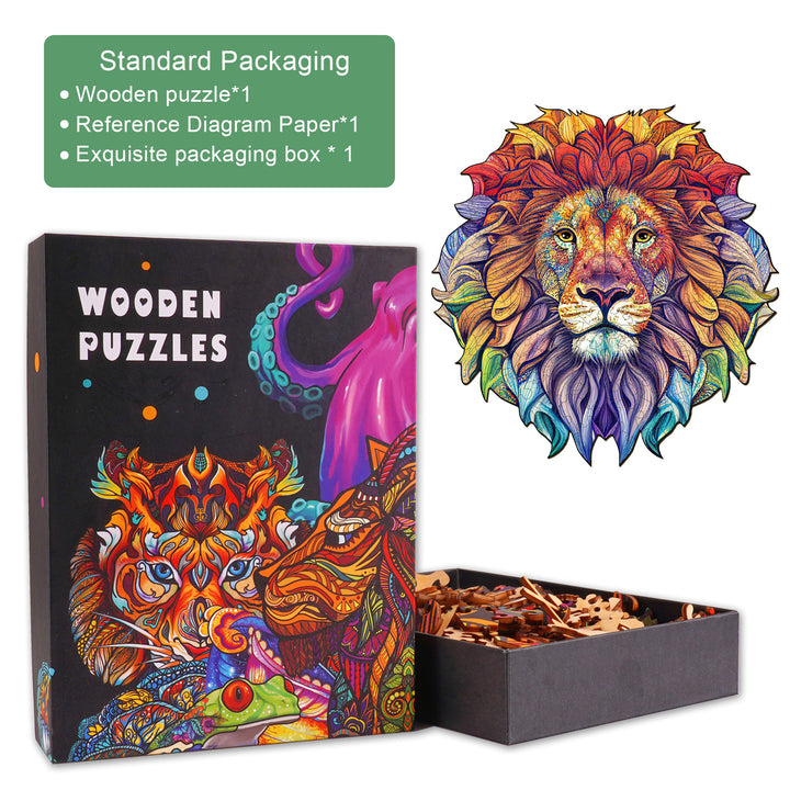 Steady Lion Wooden Jigsaw Puzzle