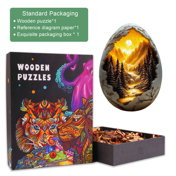 3D Eggshell World-1 Wooden Jigsaw Puzzle