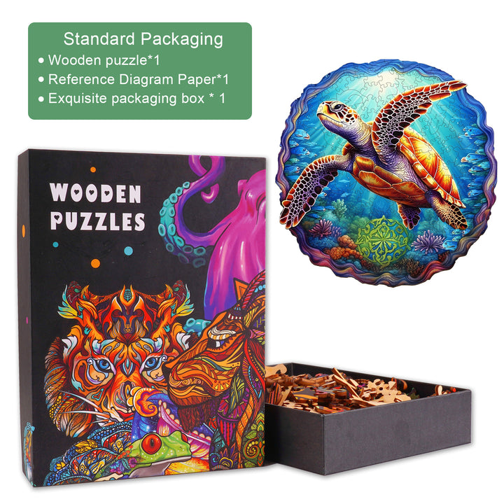 Deep Sea Turtles -1 Wooden Jigsaw Puzzle-Woodbests