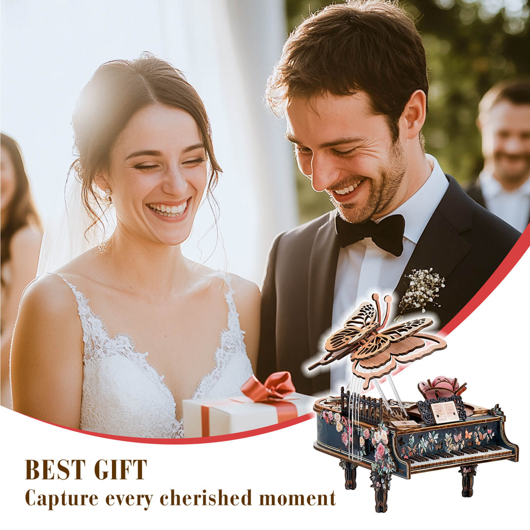 Floral Waltz – DIY Wooden Music Box, 3D Puzzle Craft Kit