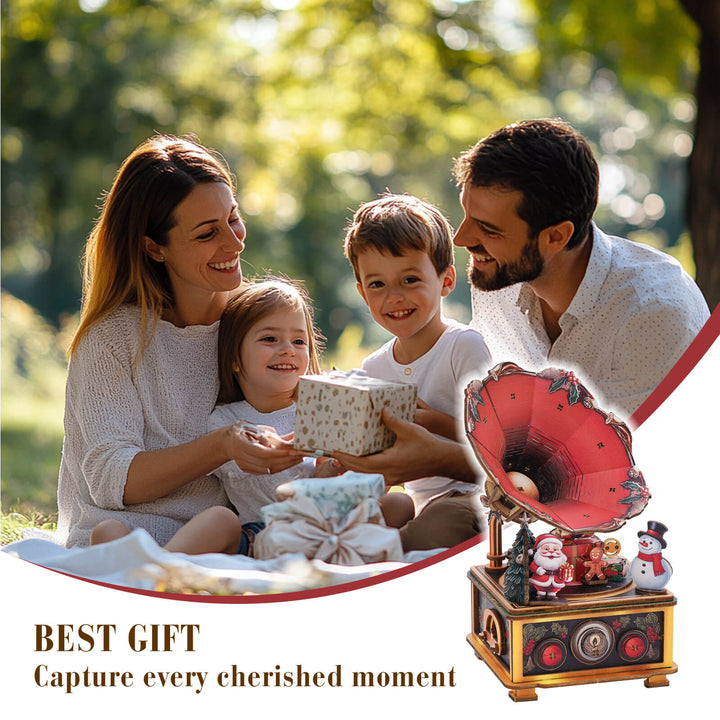 Melody Under the Mistletoe– DIY Wooden Music Box, 3D Puzzle Craft Kit