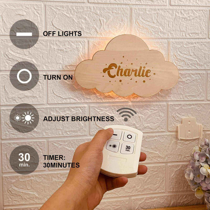 Personalized Wooden Baby's Room Wall Light Set-Grassland Theme