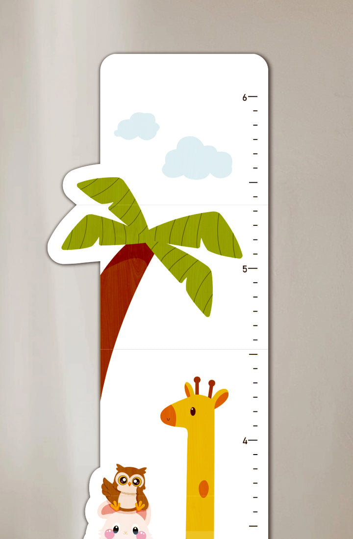 Personalized Wooden Cute Animals Growth Chart Ruler Clearance Sale