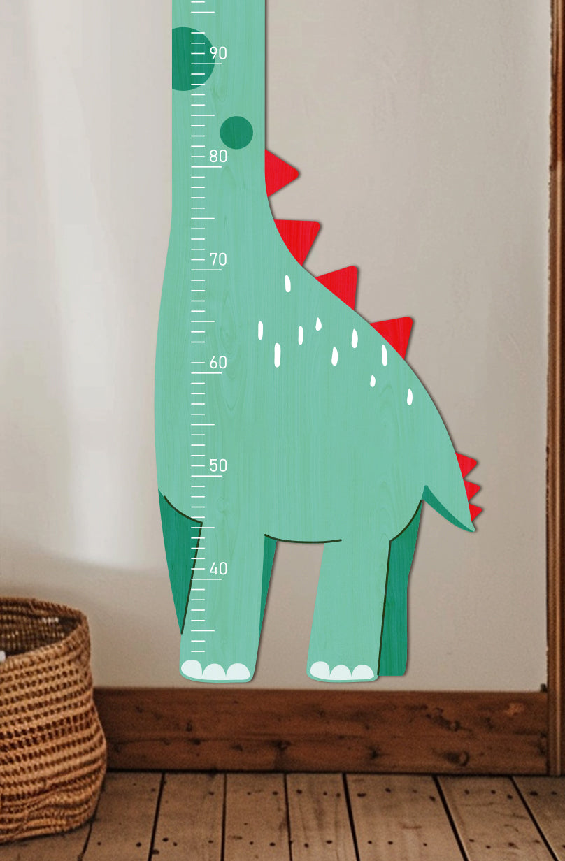 Personalized Wooden Dinosaur Growth Chart Ruler Clearance Sale