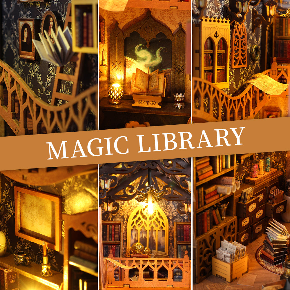 Kit DIY Book Nook Miniatura – Madera, Tema La Bella Durmiente, Con Cubierta Antipolvo, Para Manualidades