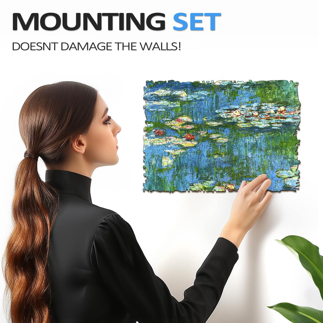 Monet's Water Lilies-2 Wooden Jigsaw Puzzle