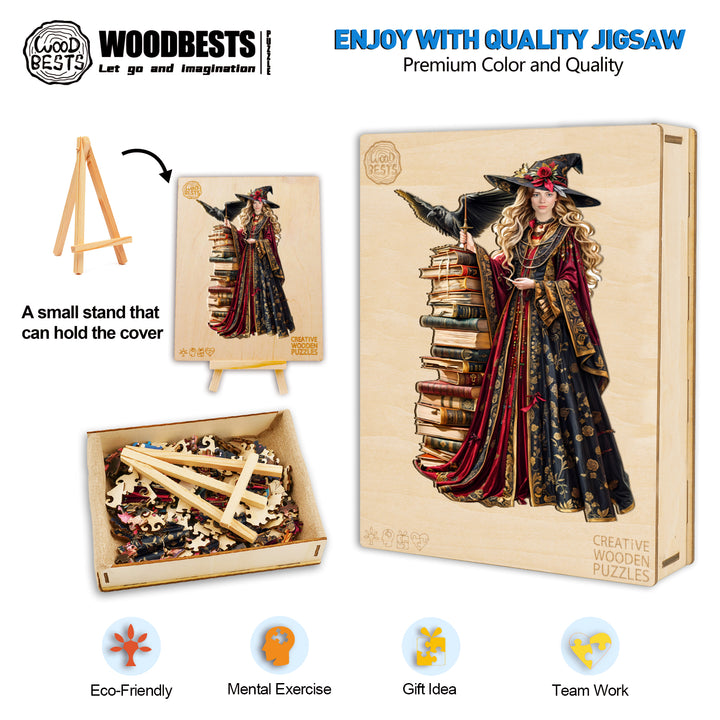 Face Custom Photo Puzzle - Witch-Woodbests