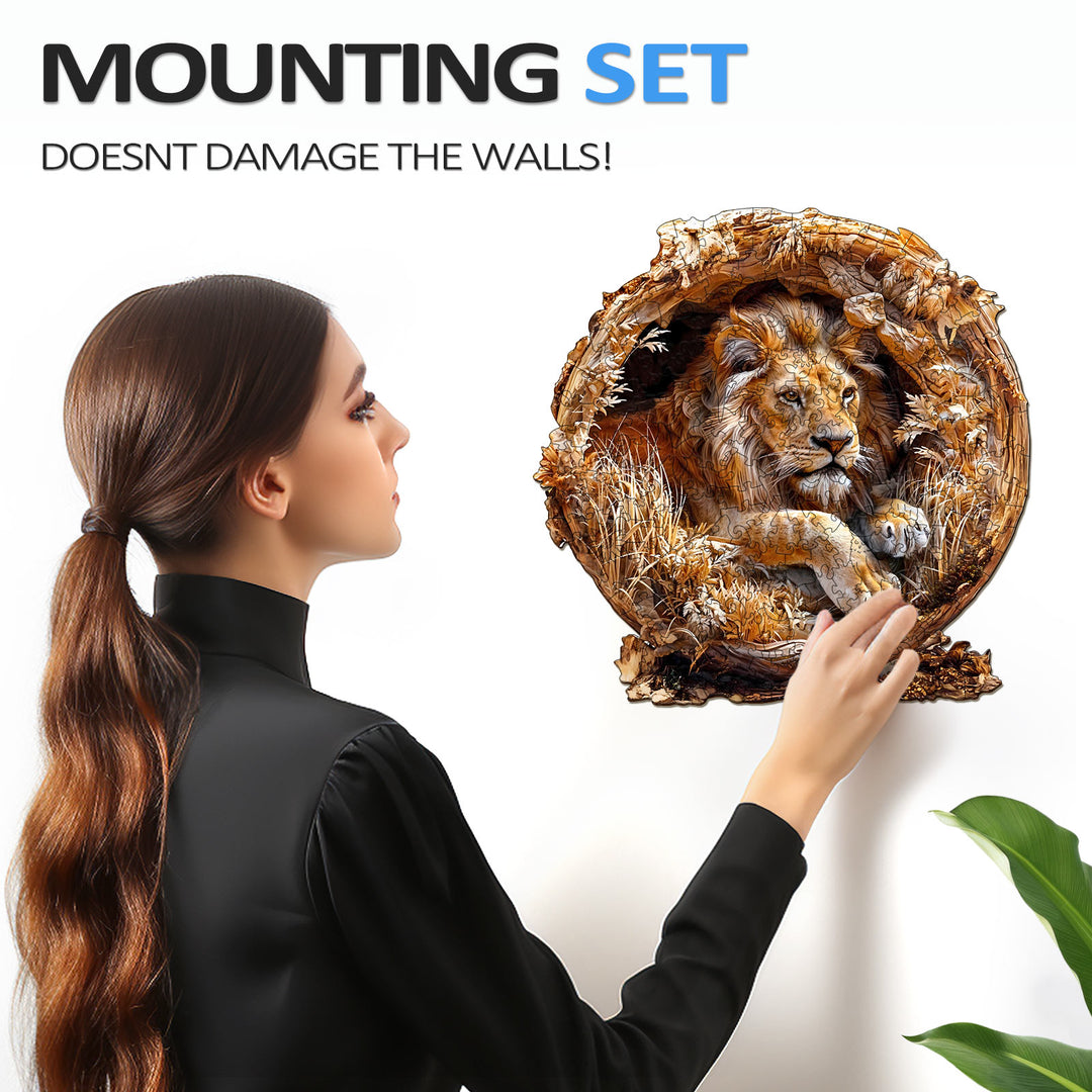 3D Lion Wooden Jigsaw Puzzle - By Woodbests