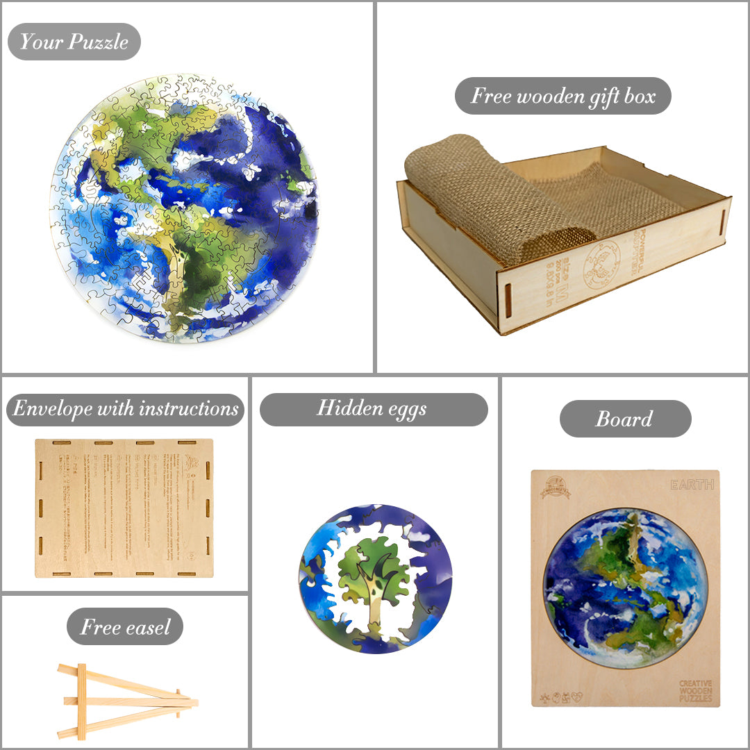 Space Planet Wooden Jigsaw Puzzle