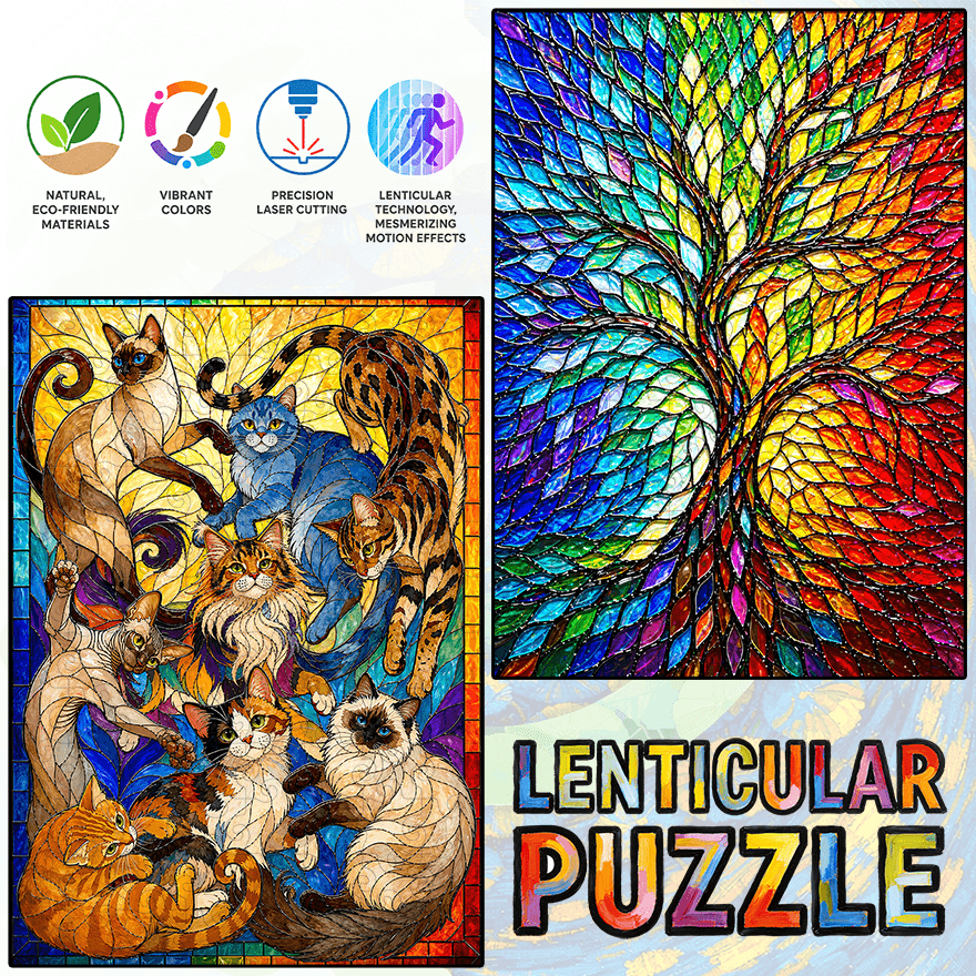 Tree Of Life is Cats - Morphing Lenticular Puzzle