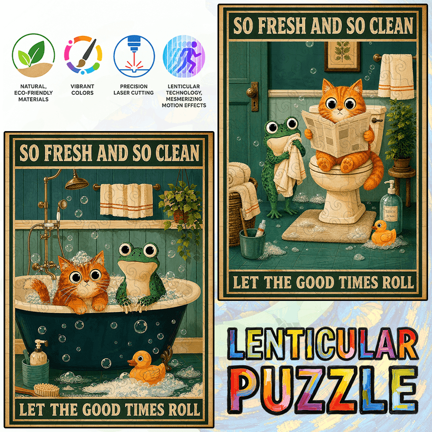 Clean Time - Morphing Lenticular Puzzle