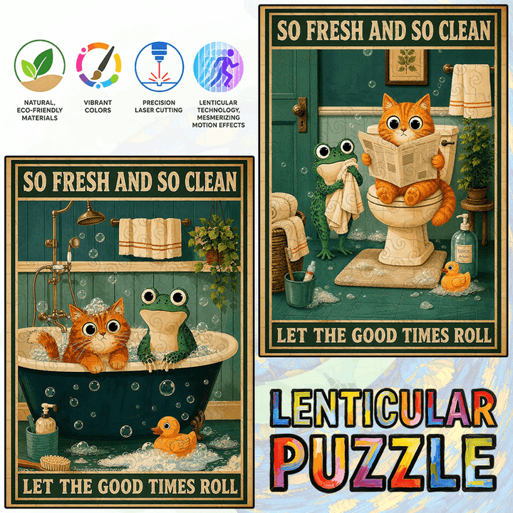 Clean Time - Morphing Lenticular Puzzle
