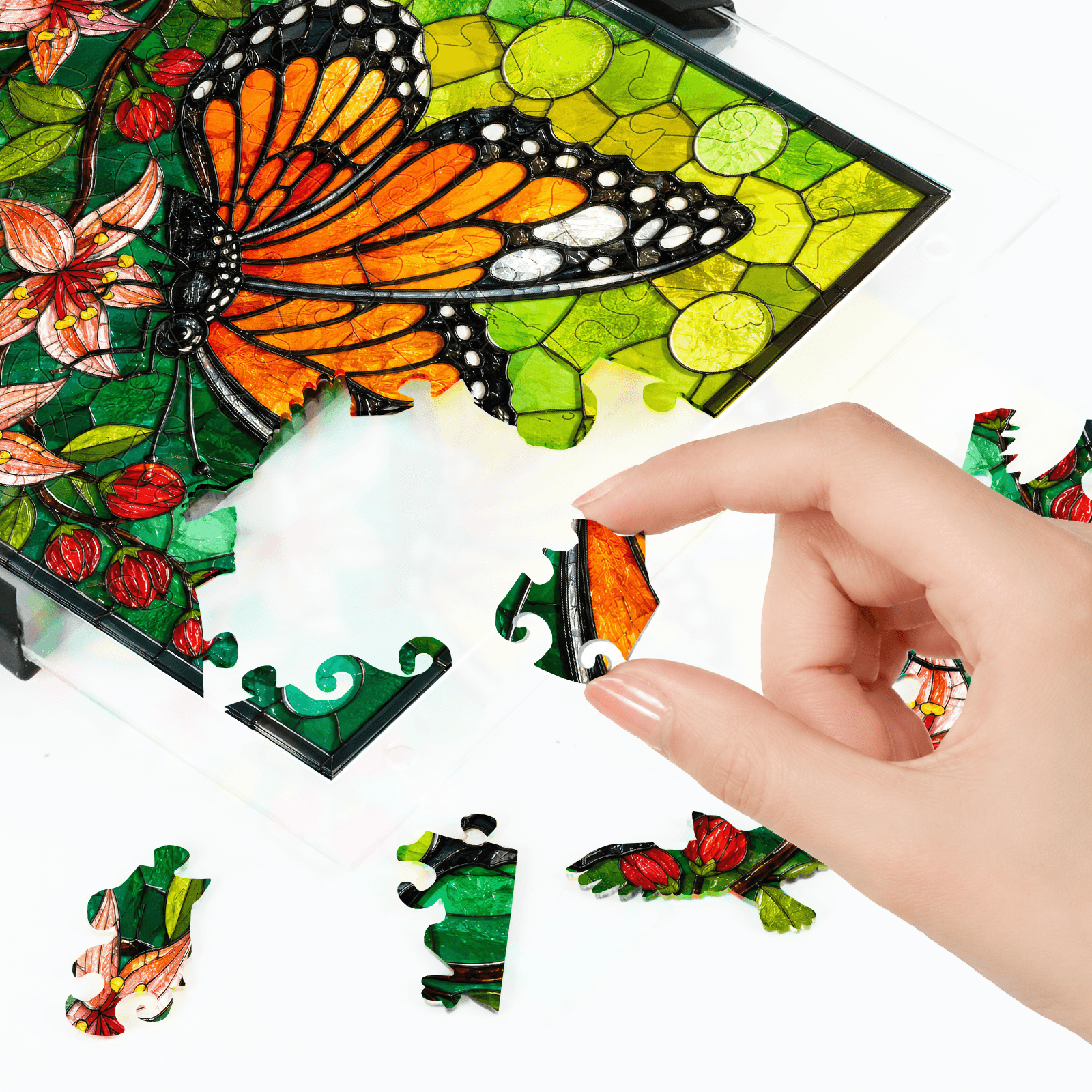 Acrylic Puzzle Art Piece - Golden Butterfly