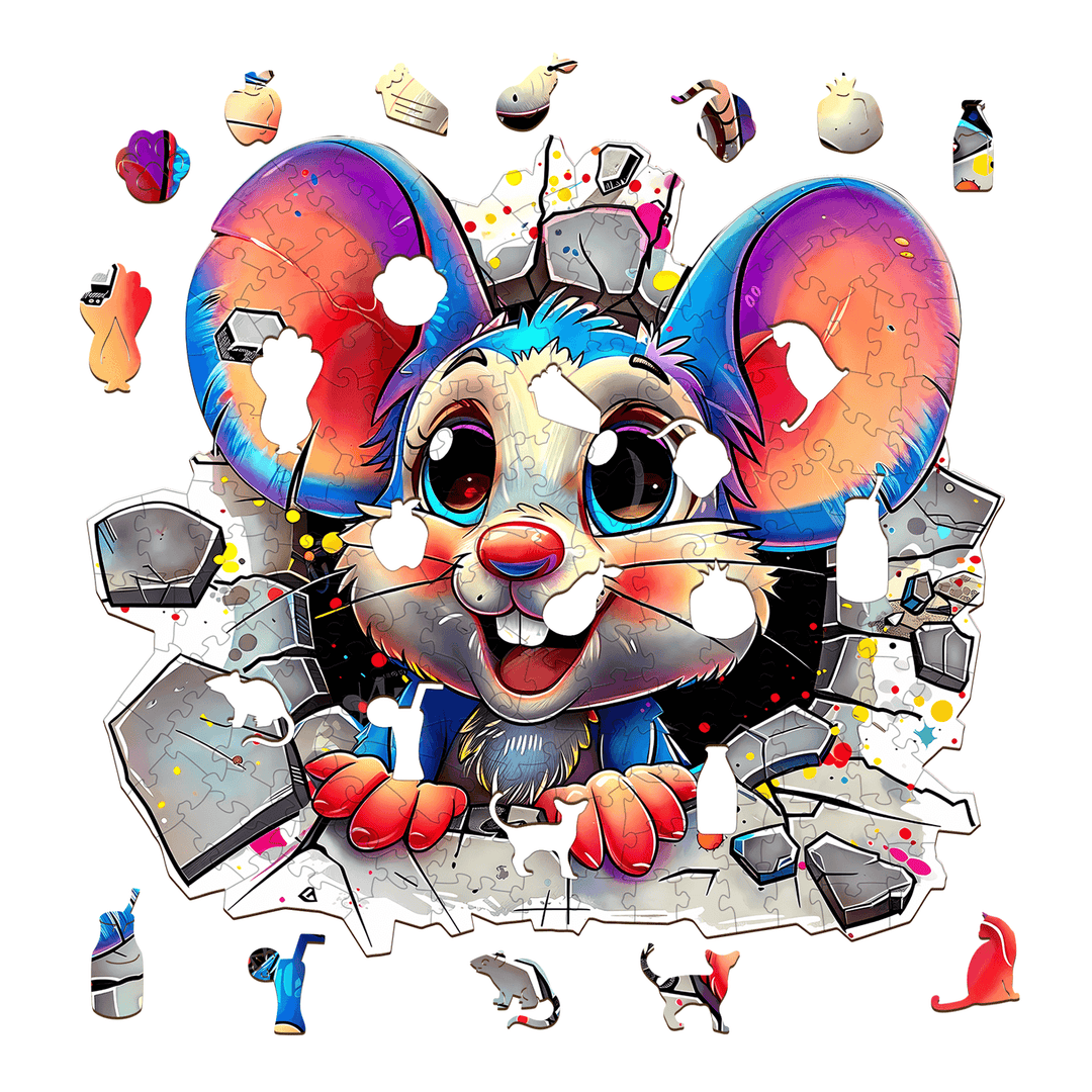 Wall Rat-2 Wooden Jigsaw Puzzle - Woodbests