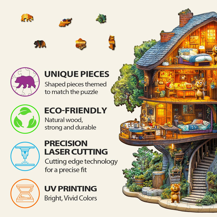 Bear House Wooden Jigsaw Puzzle