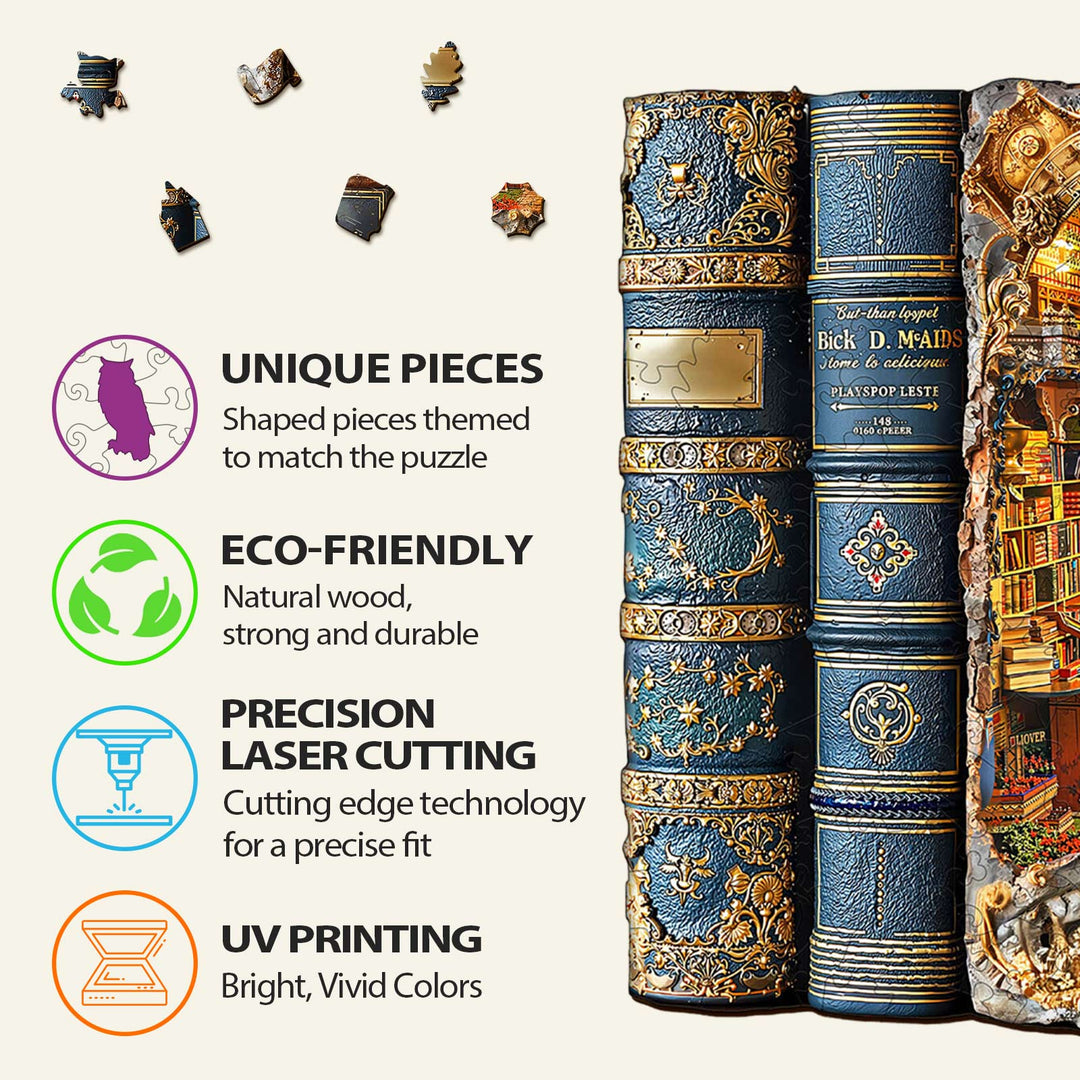 Story Realm Tome Wooden Jigsaw Puzzle