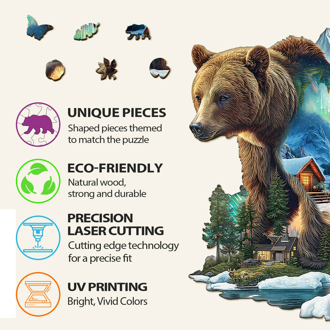 Aurora Bear Wooden Jigsaw Puzzle