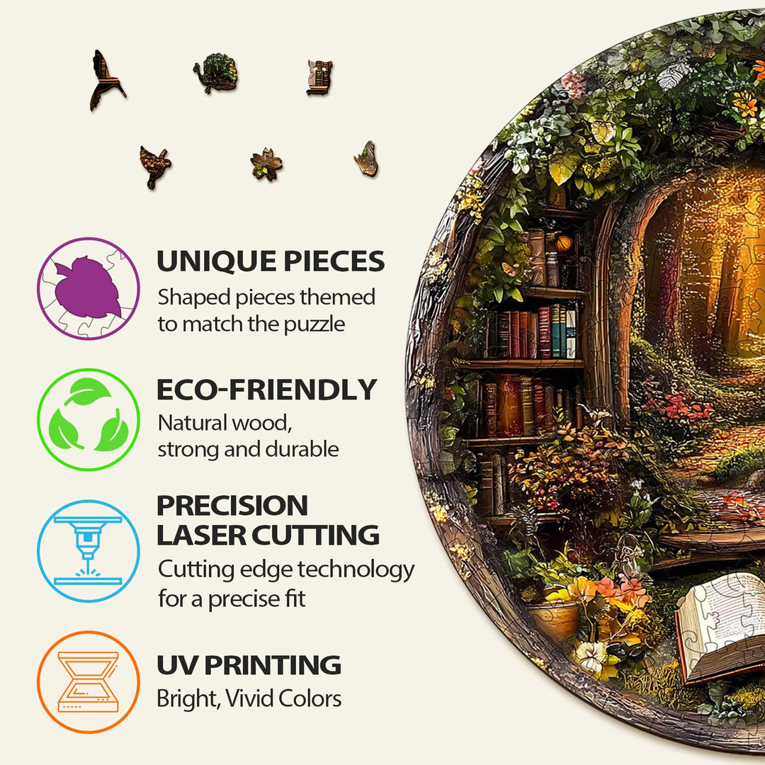 Baumhaus Bibliothek Holzpuzzle