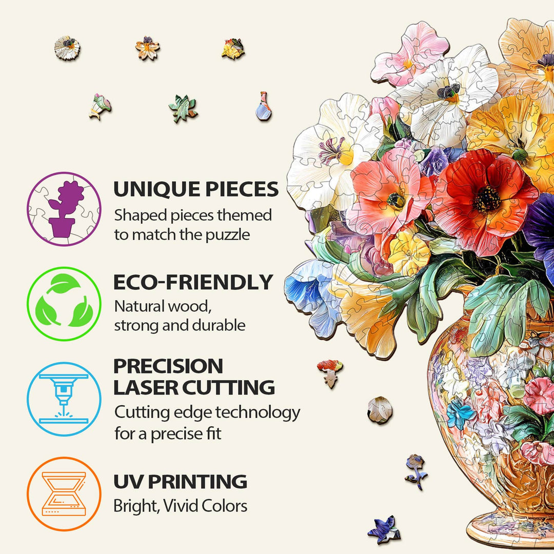 Rompecabezas 3D de flores vintage