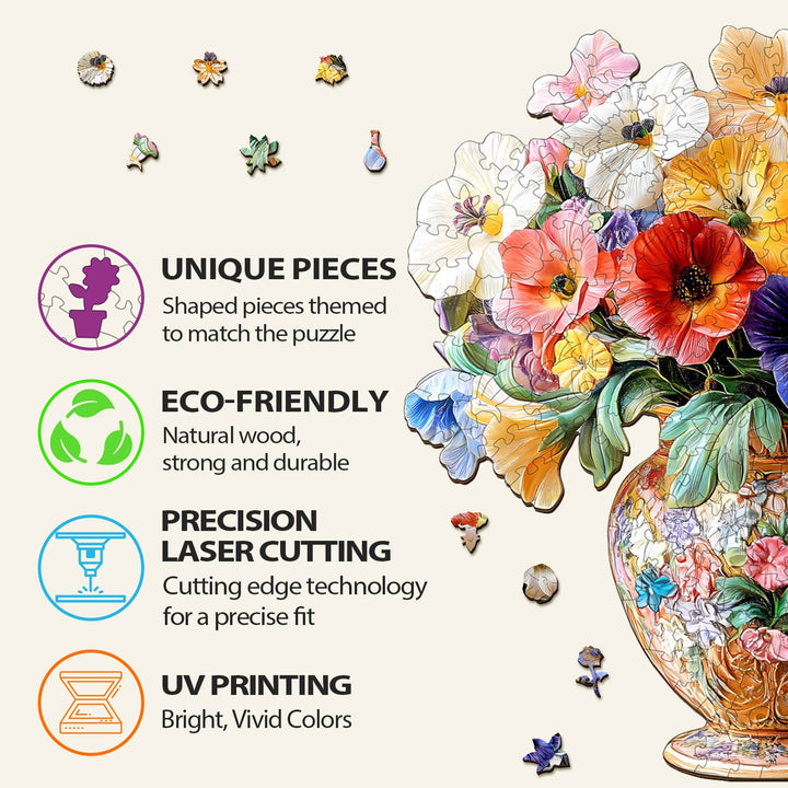 Rompecabezas 3D de flores vintage