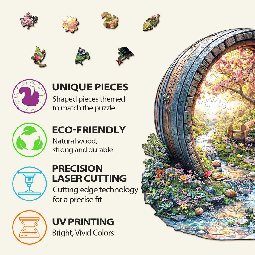 Barrel of Spring Wooden Jigsaw Puzzle