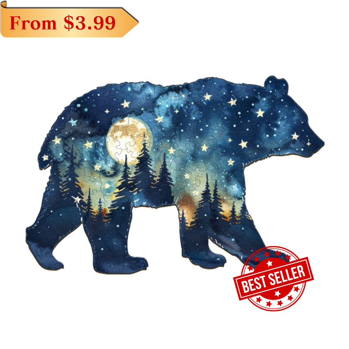 Astral Bear Wooden Jigsaw Puzzle