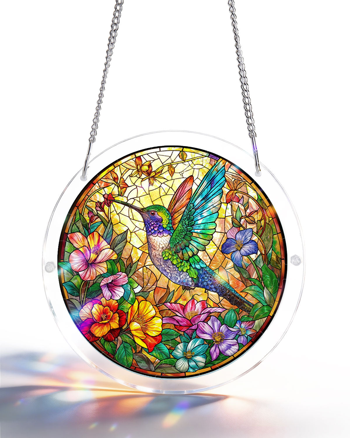 Attrape-soleil puzzle en acrylique - Oasis de nectar botanique