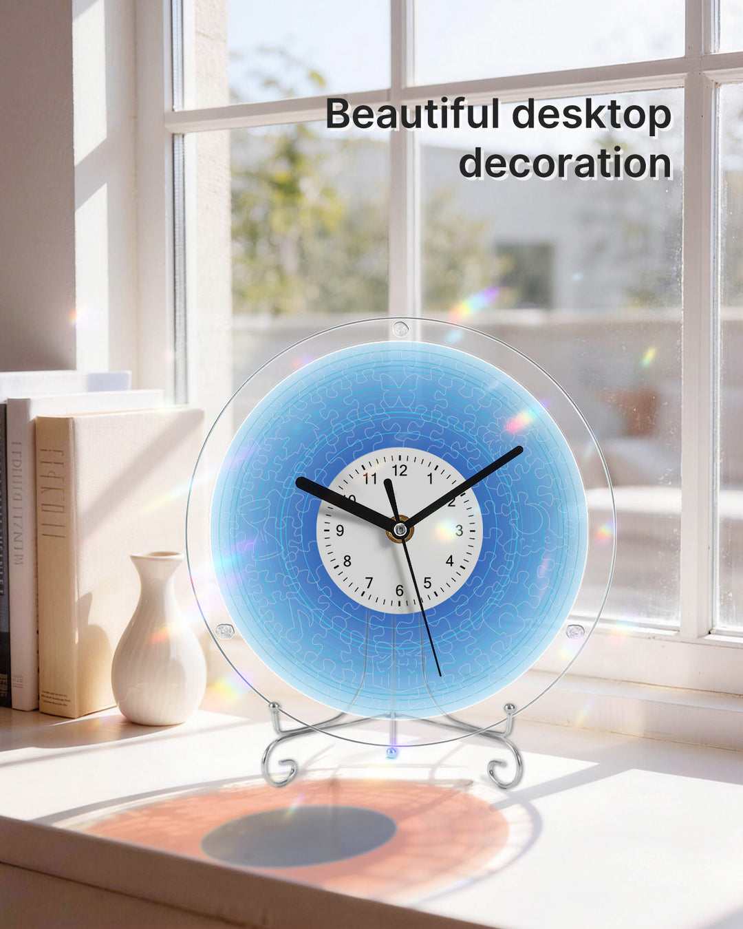 Kit DIY Horloge Puzzle Acrylique - Bleu Dégradé