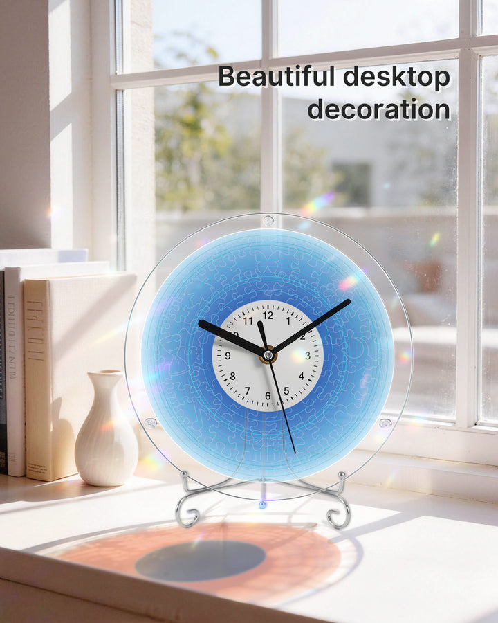 Kit DIY Horloge Puzzle Acrylique - Bleu Dégradé