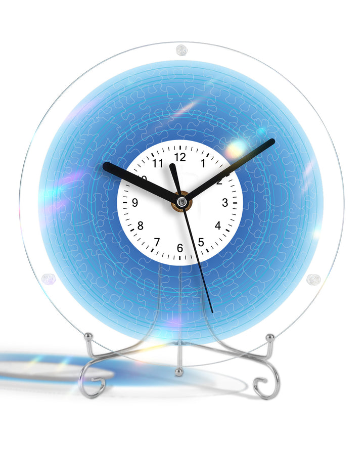 Kit DIY Horloge Puzzle Acrylique - Bleu Dégradé