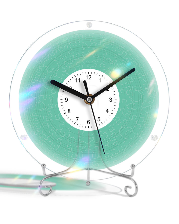 DIY Acrylpuzzle-Uhr Bausatz - Frisches Grün