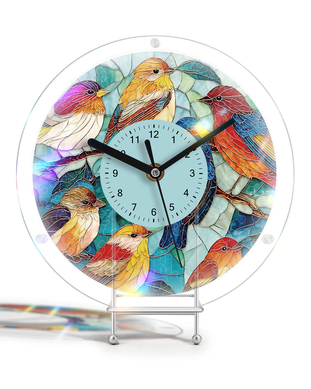 DIY Acrylpuzzle-Uhr Bausatz - Vögel in Harmonie