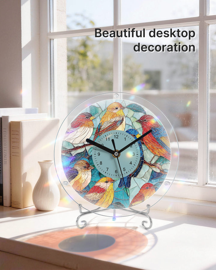 DIY Acrylpuzzle-Uhr Bausatz - Vögel in Harmonie