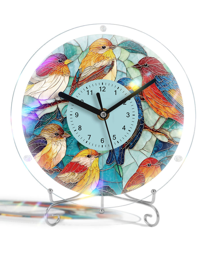 DIY Acrylpuzzle-Uhr Bausatz - Vögel in Harmonie