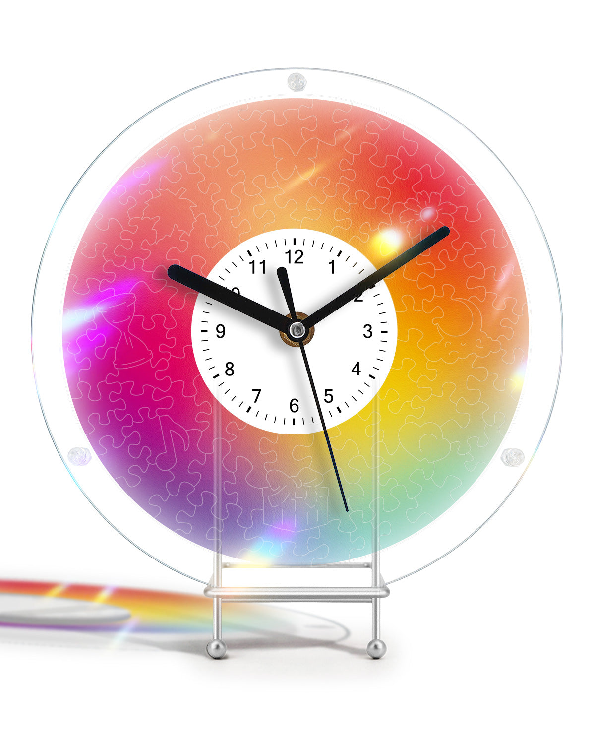 DIY Acrylpuzzle-Uhr Bausatz - Chromatischer Schleier