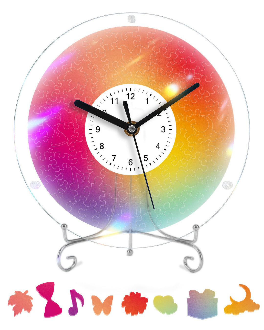 Kit DIY Horloge Puzzle Acrylique - Flou Chromatique