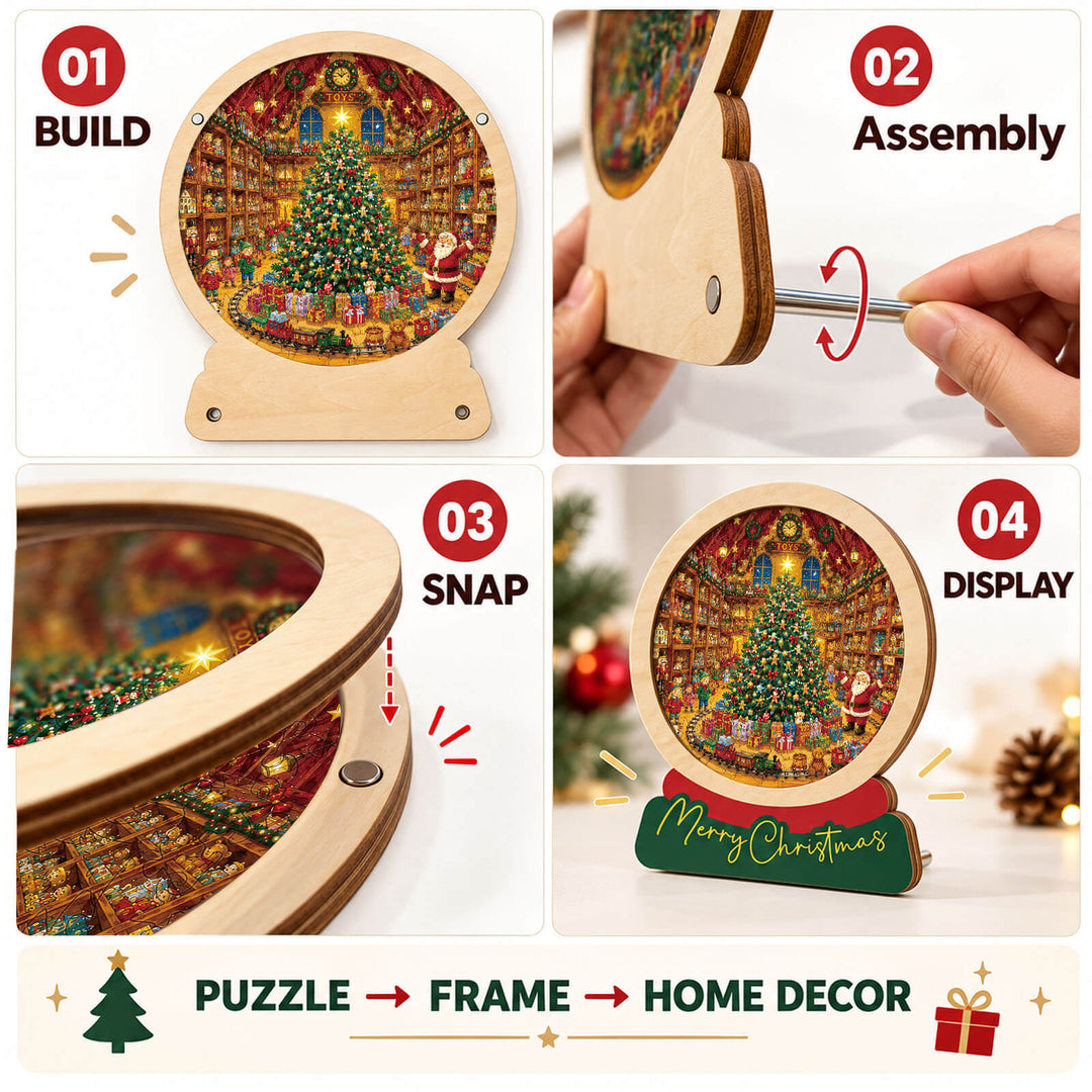 Magnetic Frame Wooden Puzzle - Toymaker's Christmas