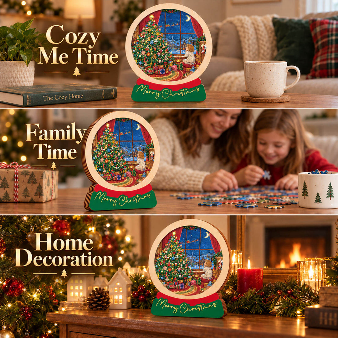 Magnetic Frame Wooden Puzzle - Christmas Wishes