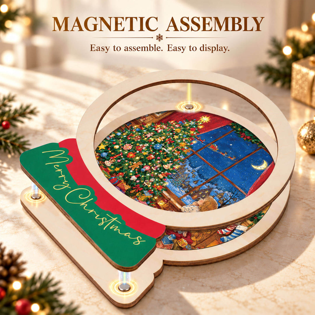 Magnetic Frame Wooden Puzzle - Christmas Wishes