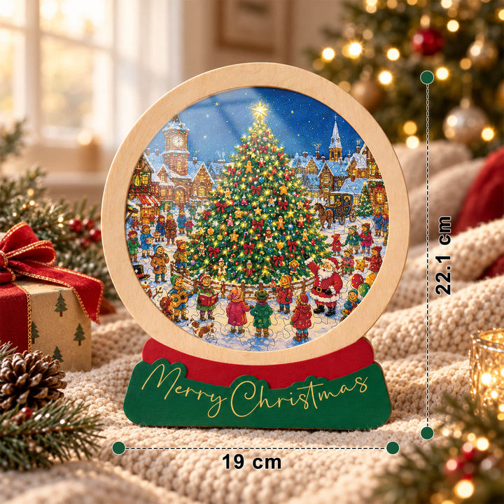 Magnetic Frame Wooden Puzzle - Village Celebration