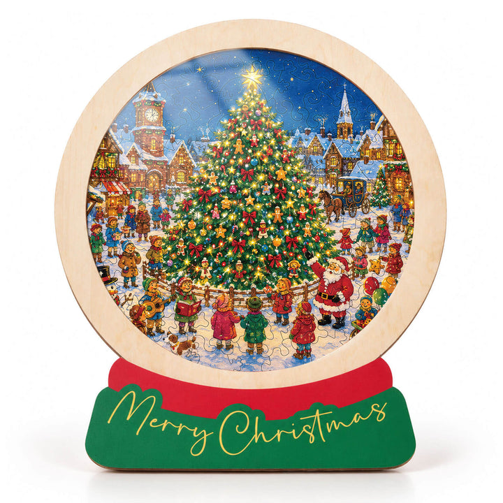Magnetic Frame Wooden Puzzle - Village Celebration
