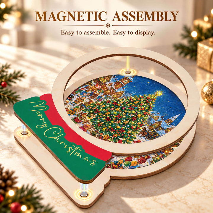Magnetic Frame Wooden Puzzle - Village Celebration