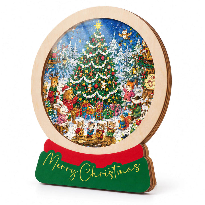 Magnetic Frame Wooden Puzzle - Woodland Noel