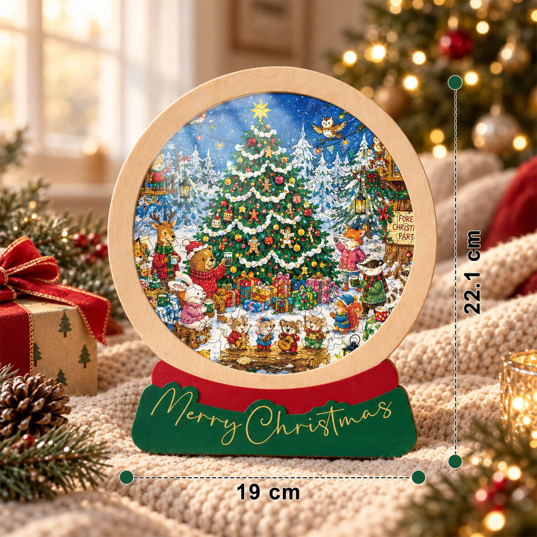 Magnetic Frame Wooden Puzzle - Woodland Noel