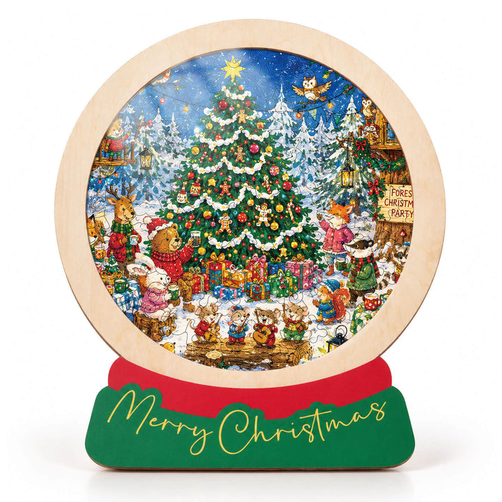 Magnetic Frame Wooden Puzzle - Woodland Noel
