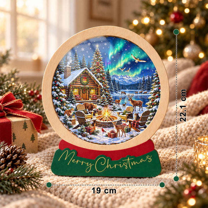 Magnetic Frame Wooden Puzzle - Aurora Christmas Camp