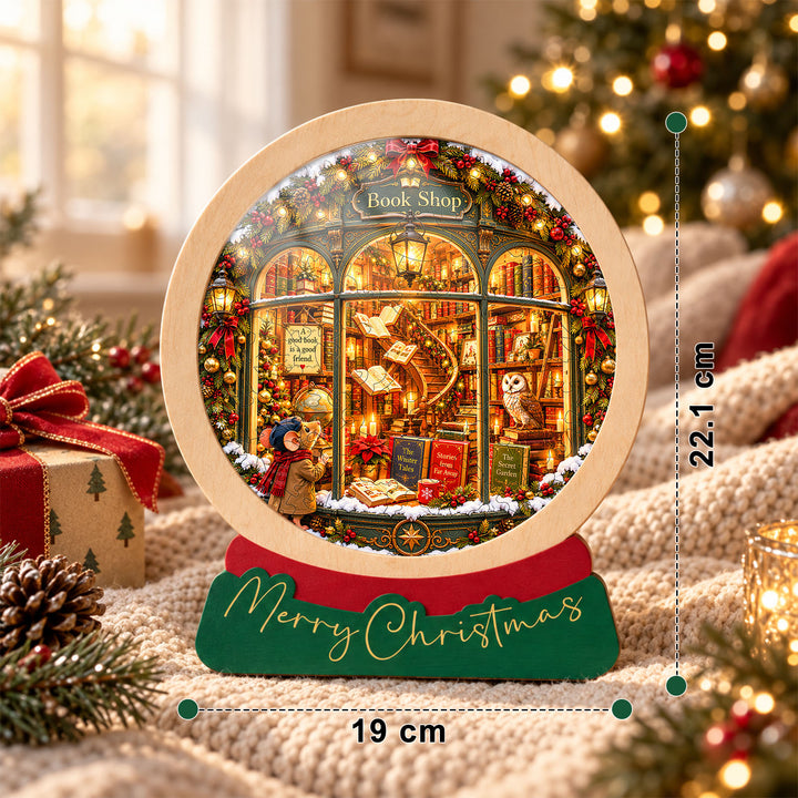 Magnetic Frame Wooden Puzzle - Enchanted Christmas Bookshop